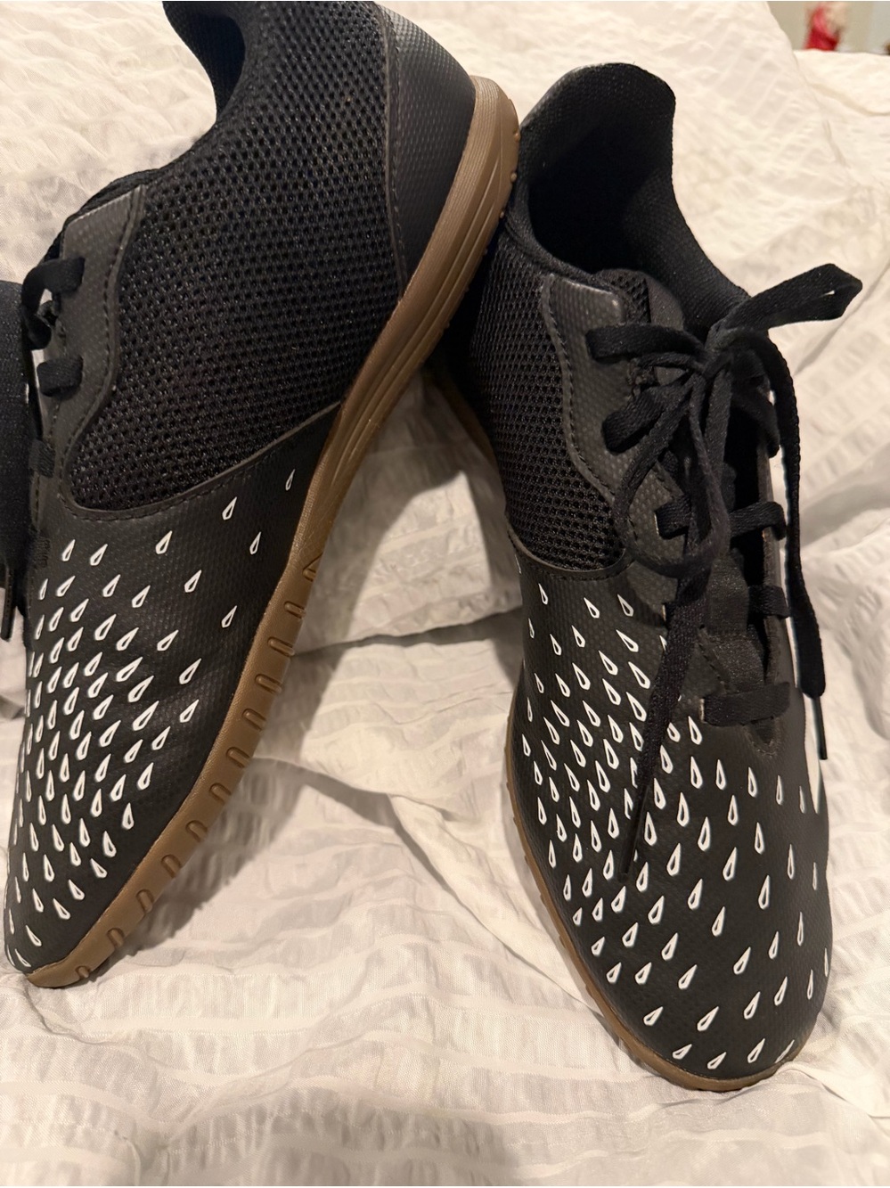 adidas predator Black Athletic Sneakers with White Droplet Detail